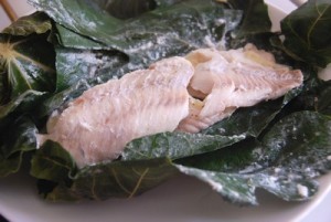 Dorade en papilotte feuille figuier 4